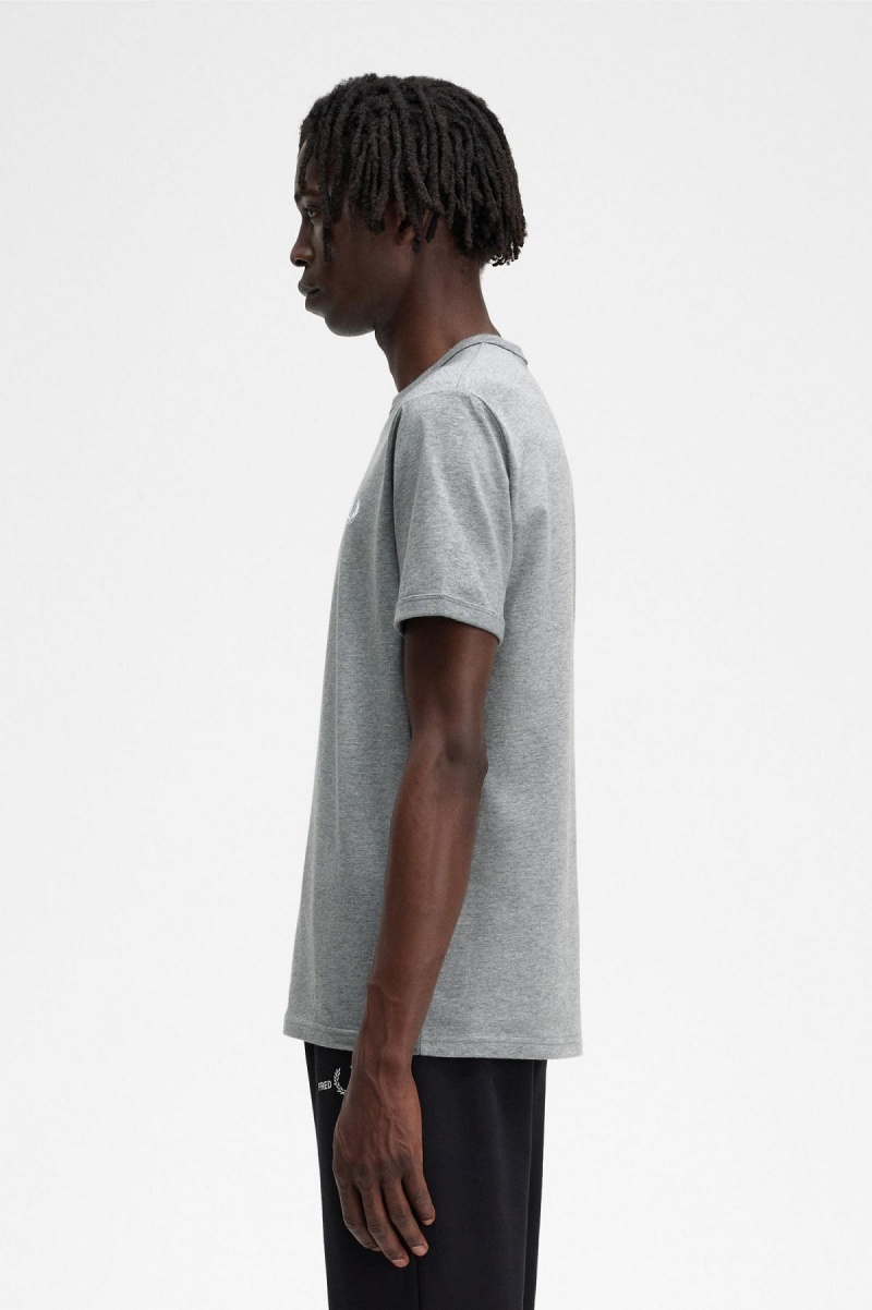 Fred Perry Ringer T-shirts Herren Steel Marl | CHNEJ88118