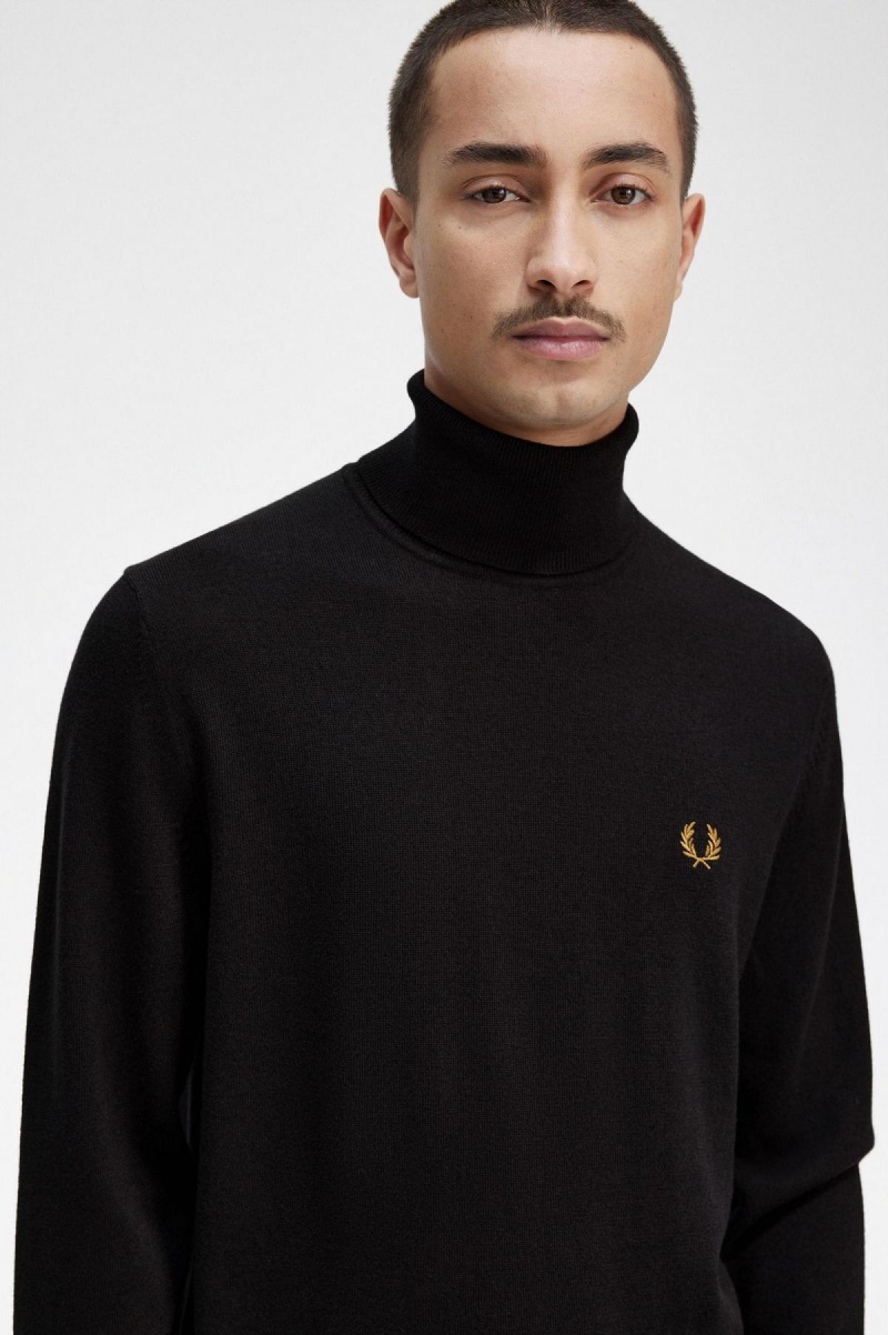 Fred Perry Roll Neck Jumper Strickwaren Herren Navy | ECHHC76678