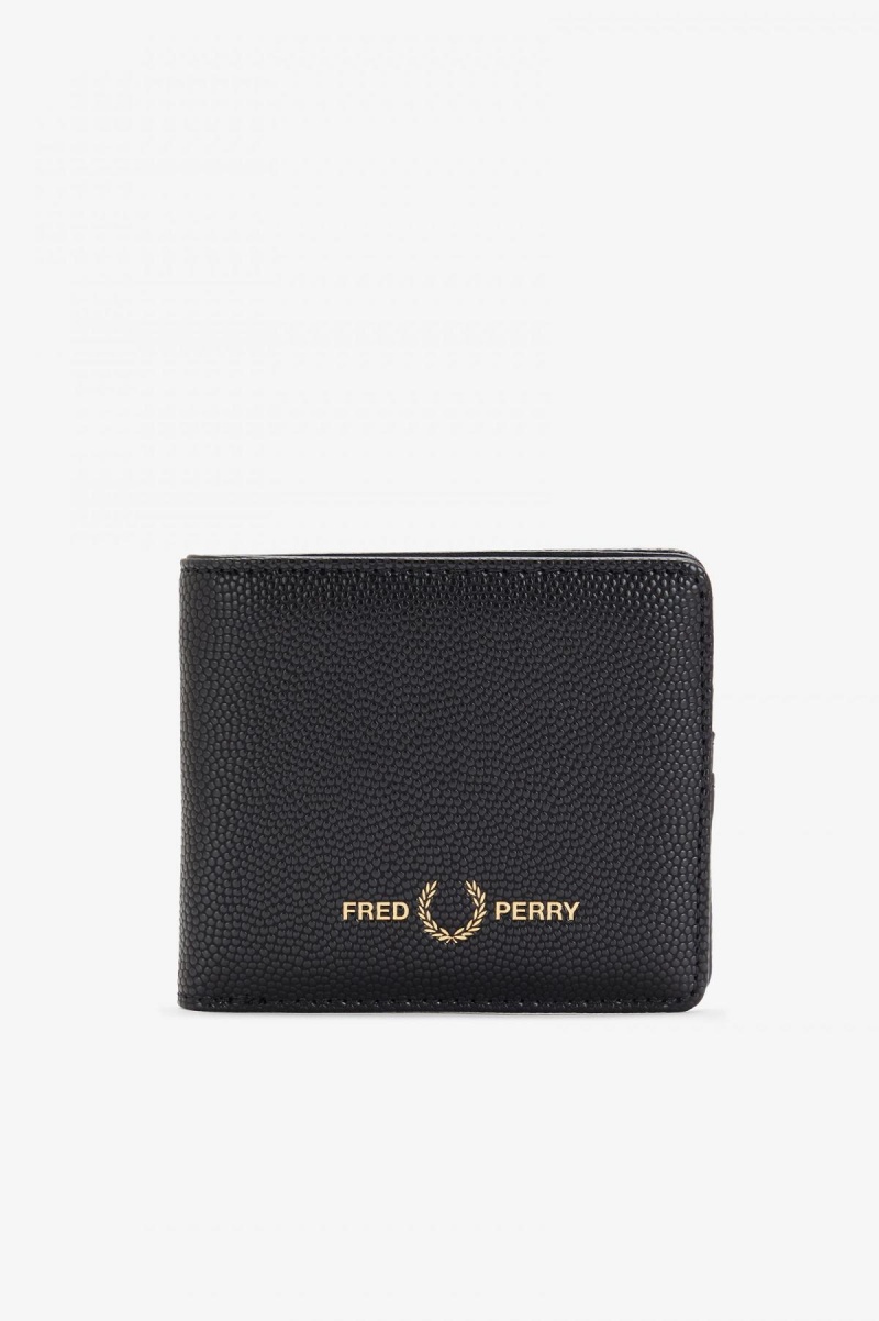 Fred Perry Scotch Grain Billfold Geldbörse Accessories Schwarz | CHZDE24133