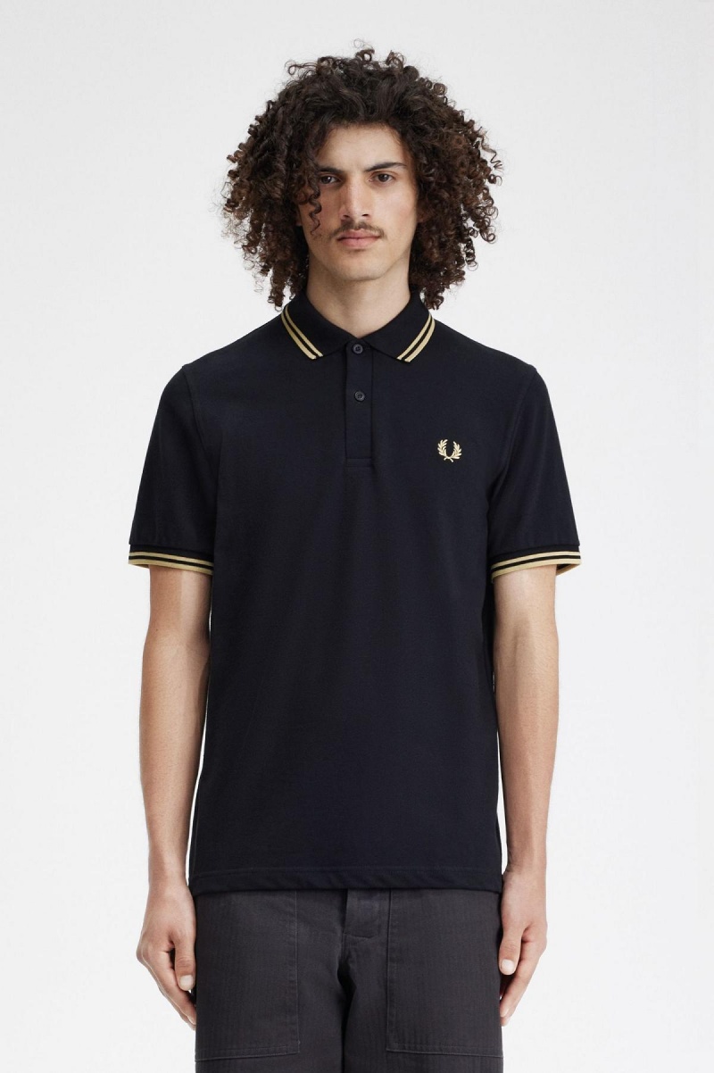 Fred Perry Shanghai M12 Fred Perry Shirt Herren Schwarz | CHICD29143