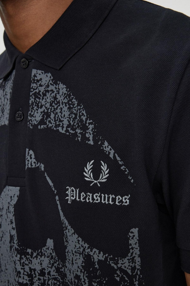 Fred Perry Skull Fred Perry Shirt Polo Shirts Herren Schwarz | CHIIZ66346