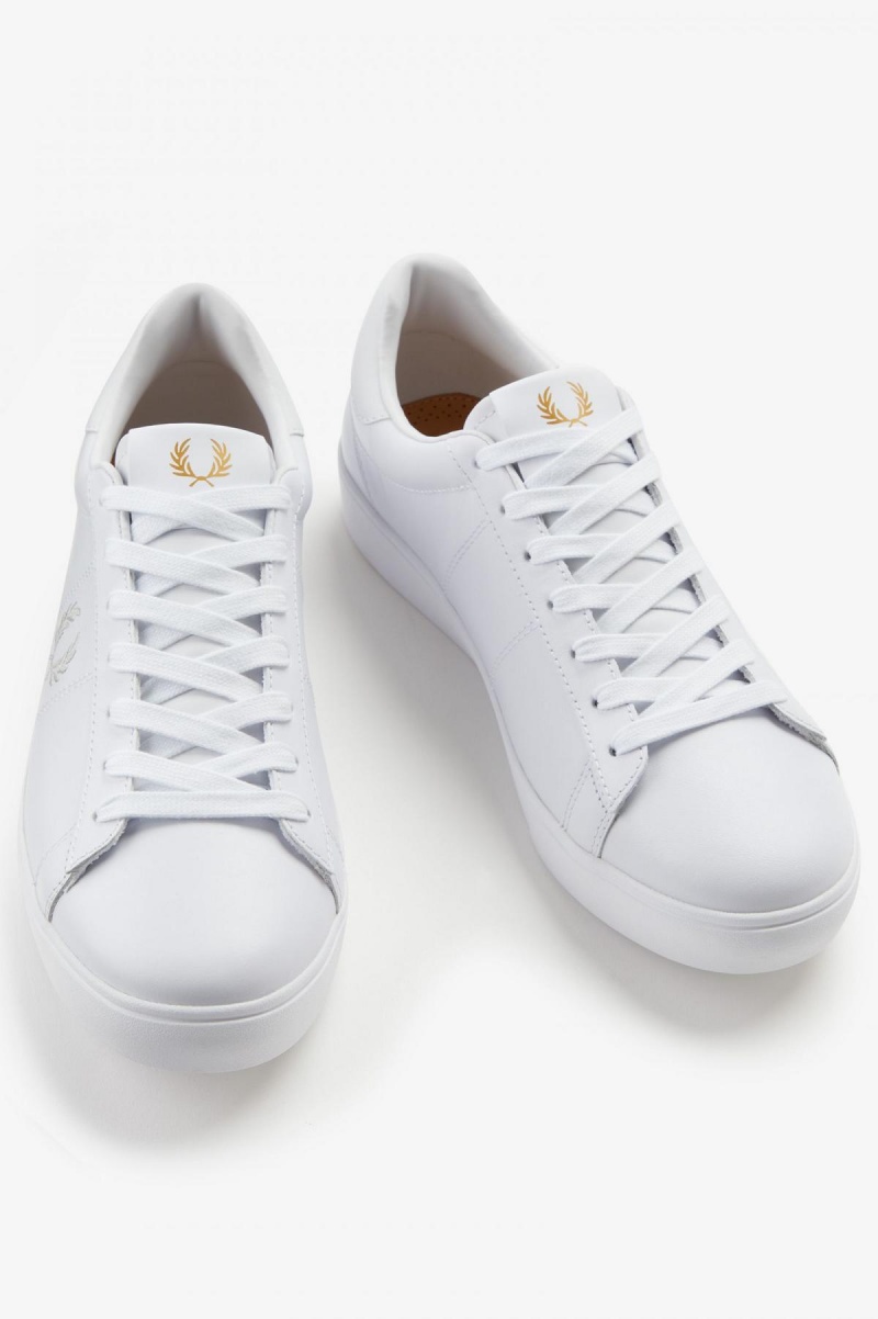 Fred Perry Spencer Schuhe Herren Weiß | FCHUI19904