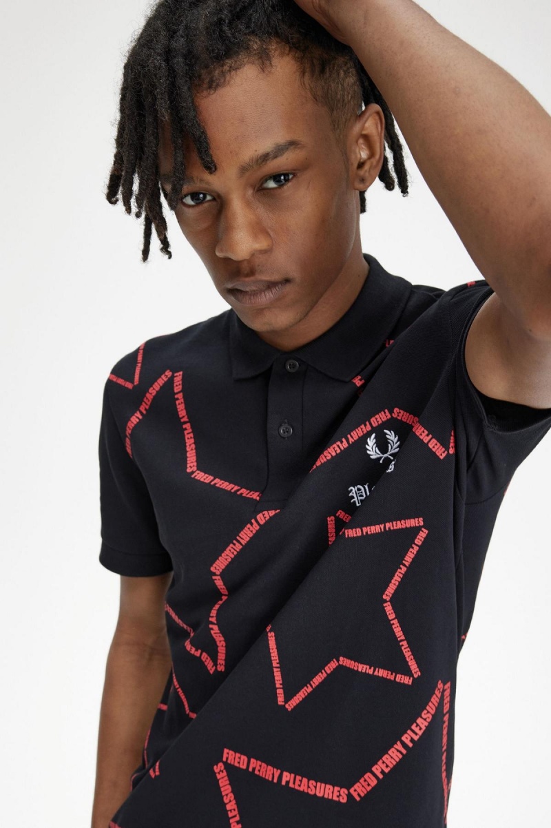 Fred Perry Star Fred Perry Shirt Polo Shirts Herren Schwarz | YCHGT93163