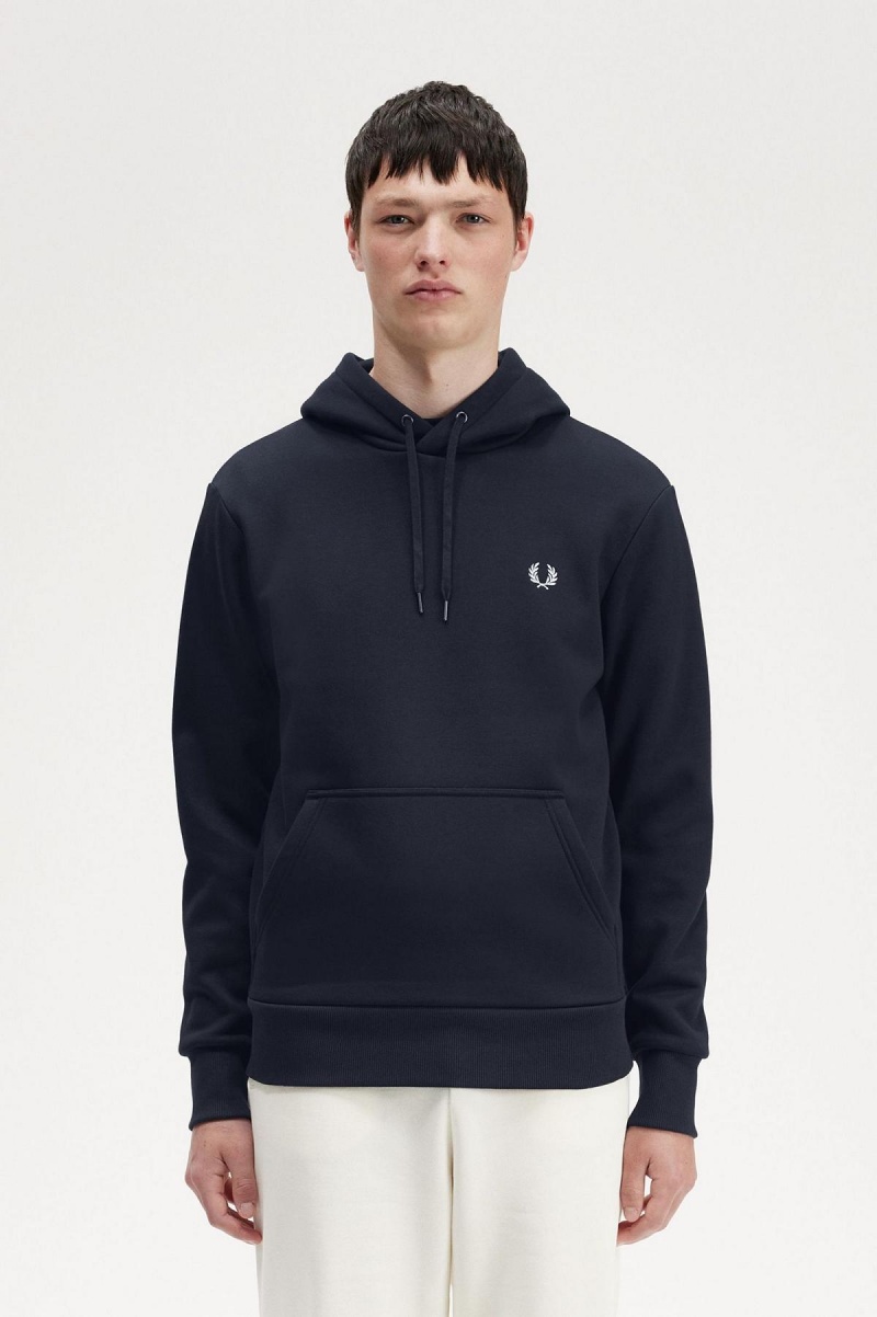 Fred Perry Tape Detail Mit Kapuze Sweatshirts Herren Navy | CHXMI24380