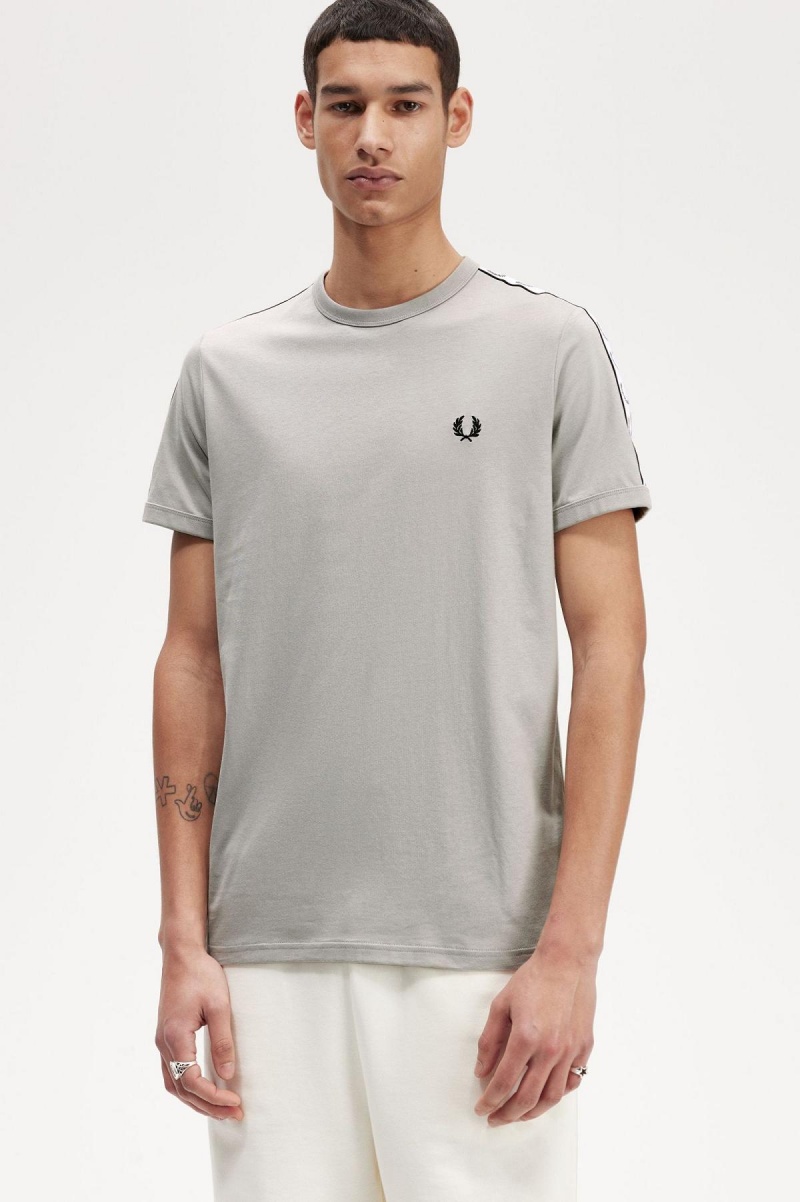 Fred Perry Taped Ringer T-shirts Herren Limestone | SCHNY26754