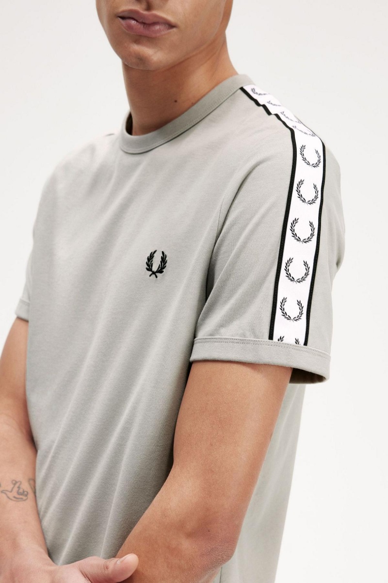 Fred Perry Taped Ringer T-shirts Herren Limestone | SCHNY26754