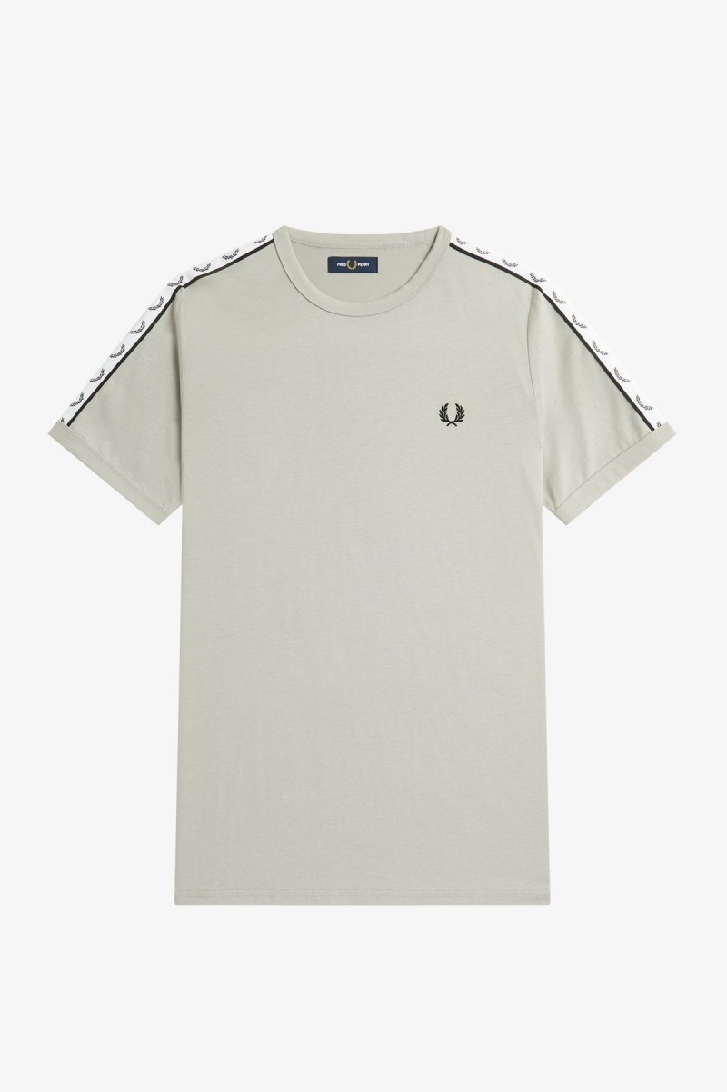 Fred Perry Taped Ringer T-shirts Herren Limestone | SCHNY26754