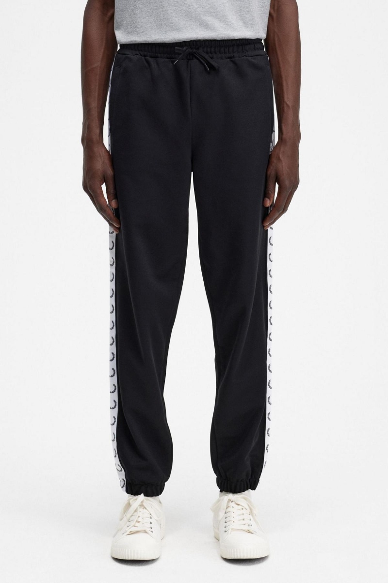 Fred Perry Taped Track Pant Trainingsanzug Herren Schwarz | BCHSO63873