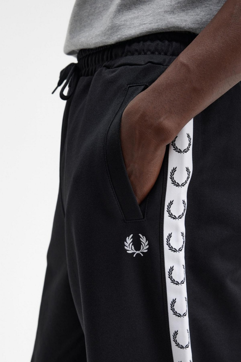 Fred Perry Taped Track Pant Trainingsanzug Herren Schwarz | BCHSO63873
