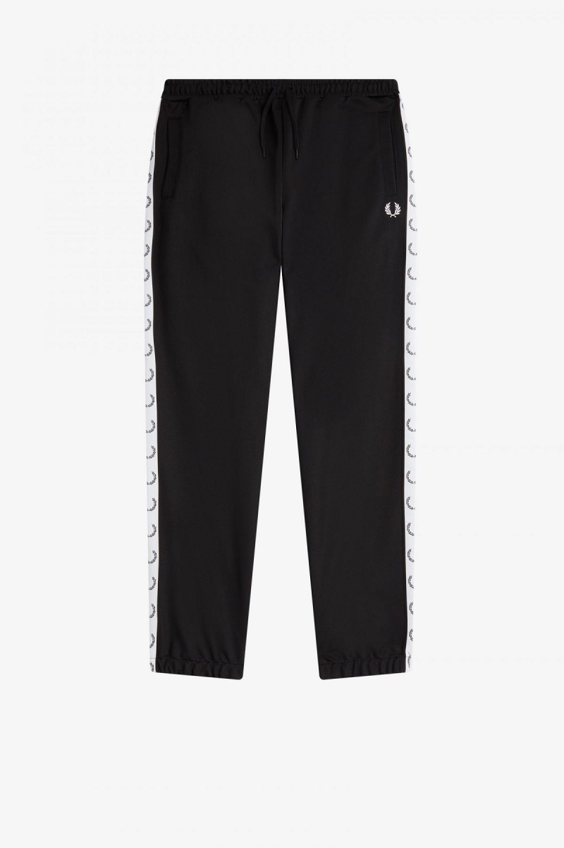 Fred Perry Taped Track Pant Trainingsanzug Herren Schwarz | BCHSO63873