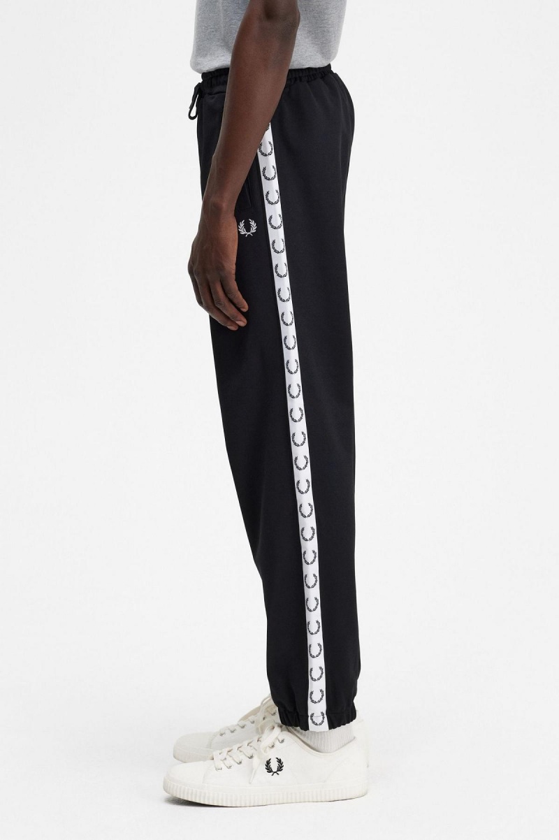 Fred Perry Taped Track Pant Trainingsanzug Herren Schwarz | BCHSO63873