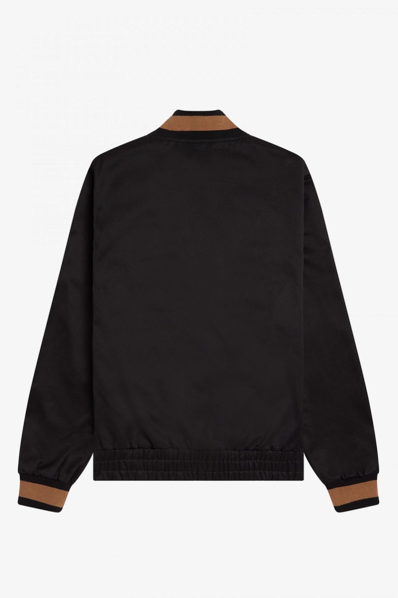 Fred Perry Tennis Bomber Mäntel Herren Schwarz | CHJBT91828