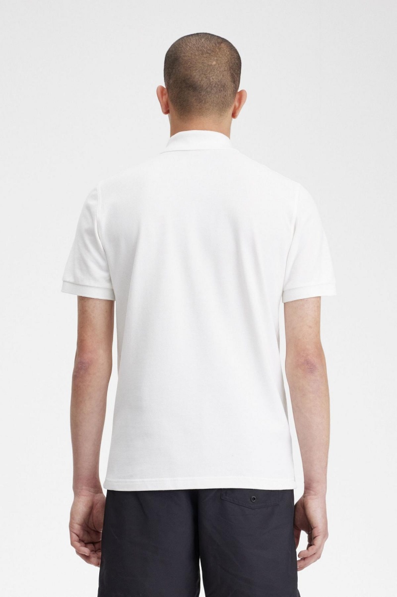 Fred Perry Tennis Print Fred Perry Shirt Polo Shirts Herren Weiß | PCHER35909