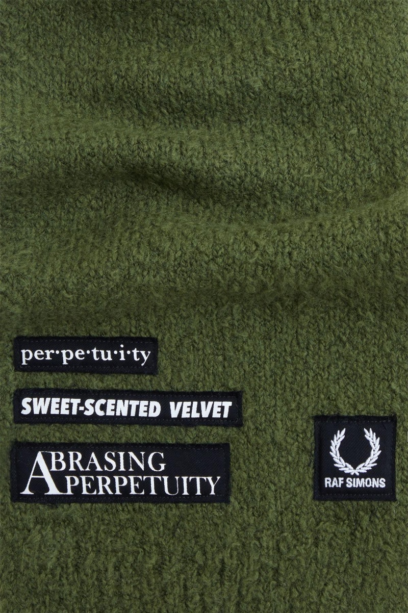 Fred Perry Textured Gestrickt Schal Accessories Chive | CHNZX18595