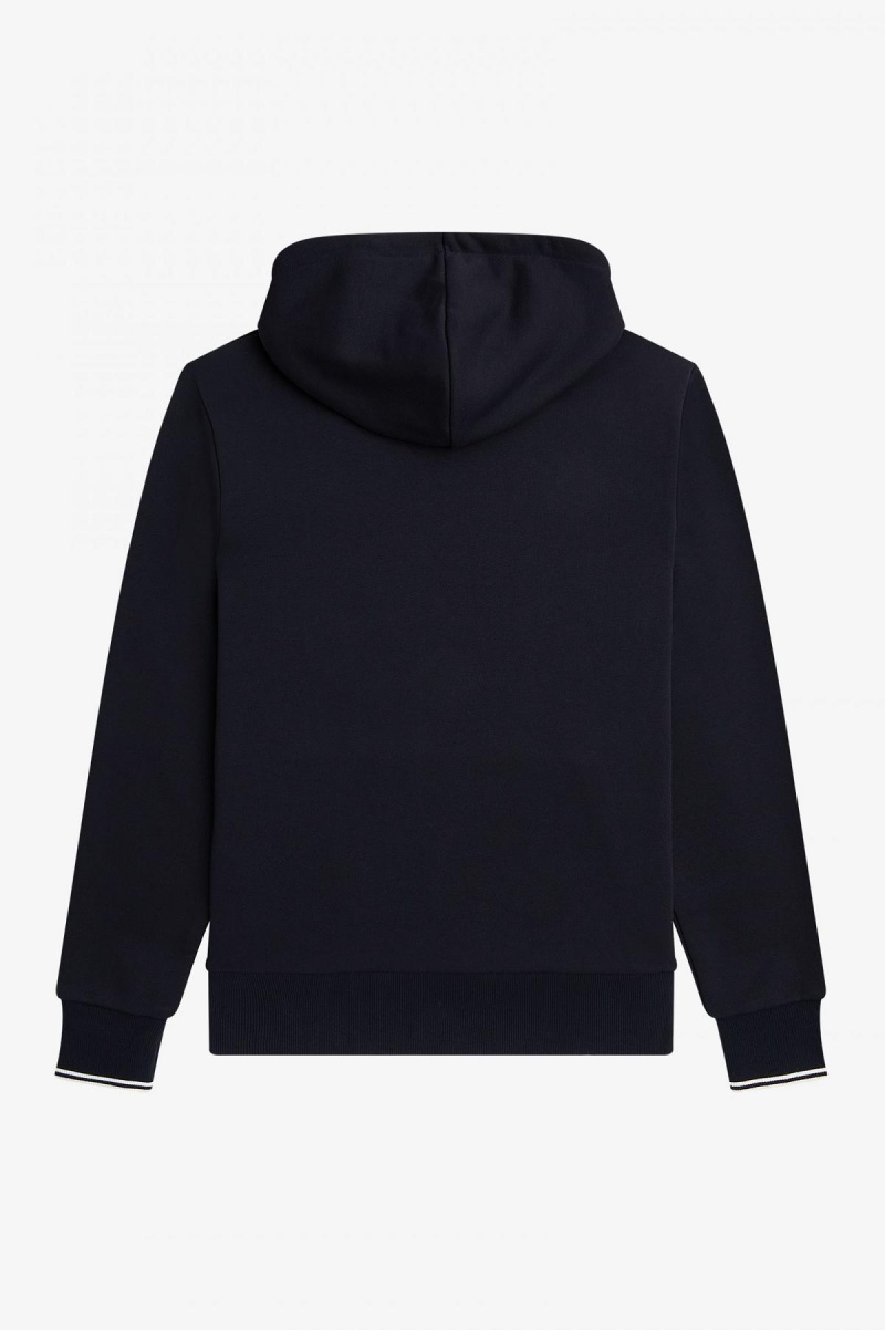 Fred Perry Tipped Mit Kapuze Sweatshirts Herren Navy | MCHFT58295