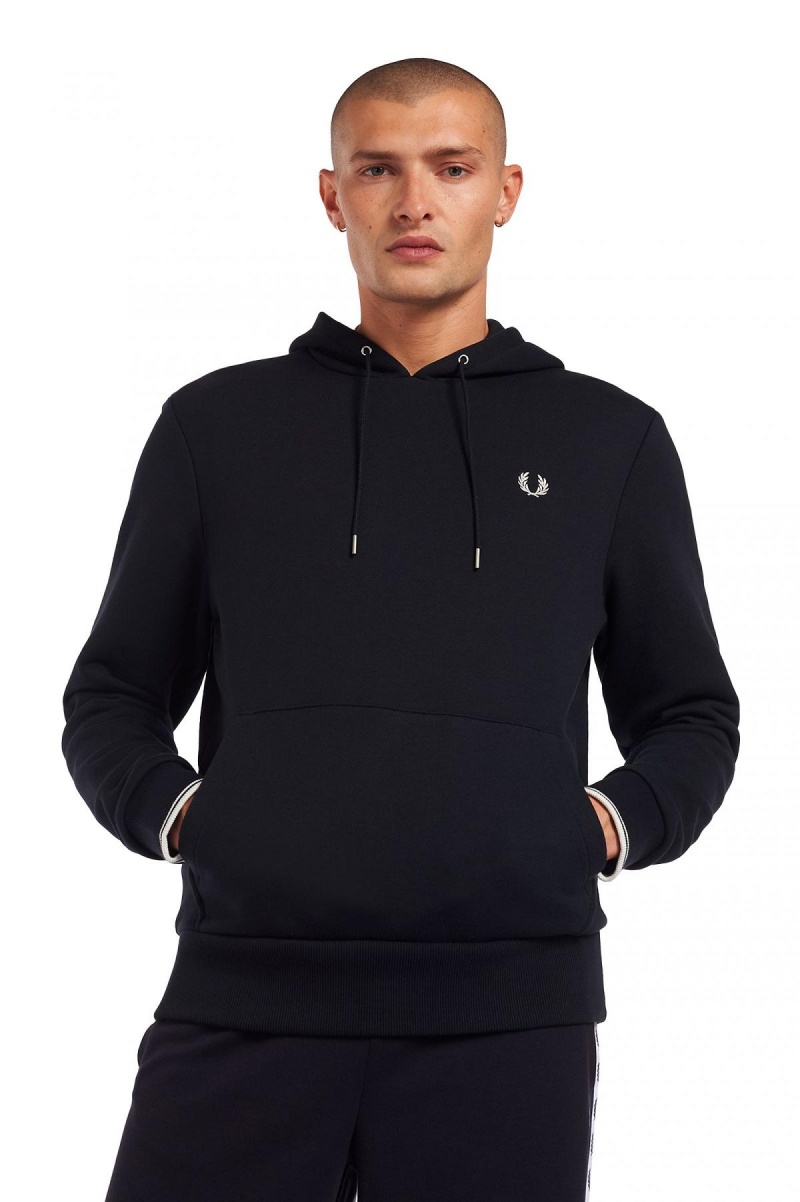 Fred Perry Tipped Mit Kapuze Sweatshirts Herren Navy | MCHFT58295