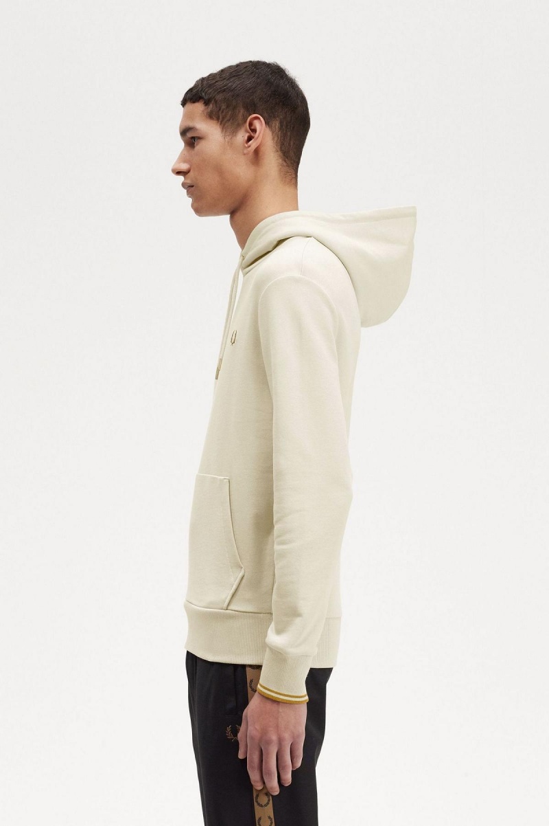 Fred Perry Tipped Mit Kapuze Sweatshirts Herren Oatmeal | LCHSX39649