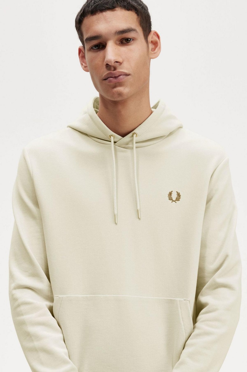 Fred Perry Tipped Mit Kapuze Sweatshirts Herren Oatmeal | LCHSX39649