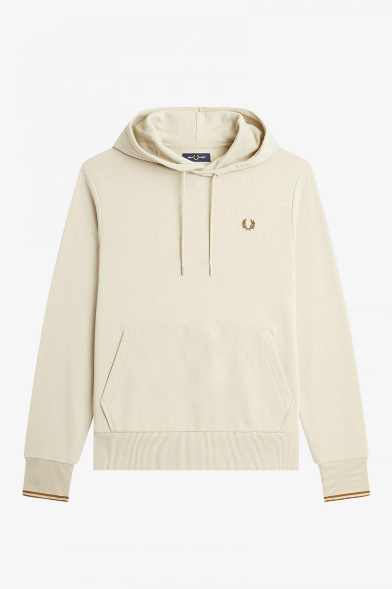 Fred Perry Tipped Mit Kapuze Sweatshirts Herren Oatmeal | LCHSX39649