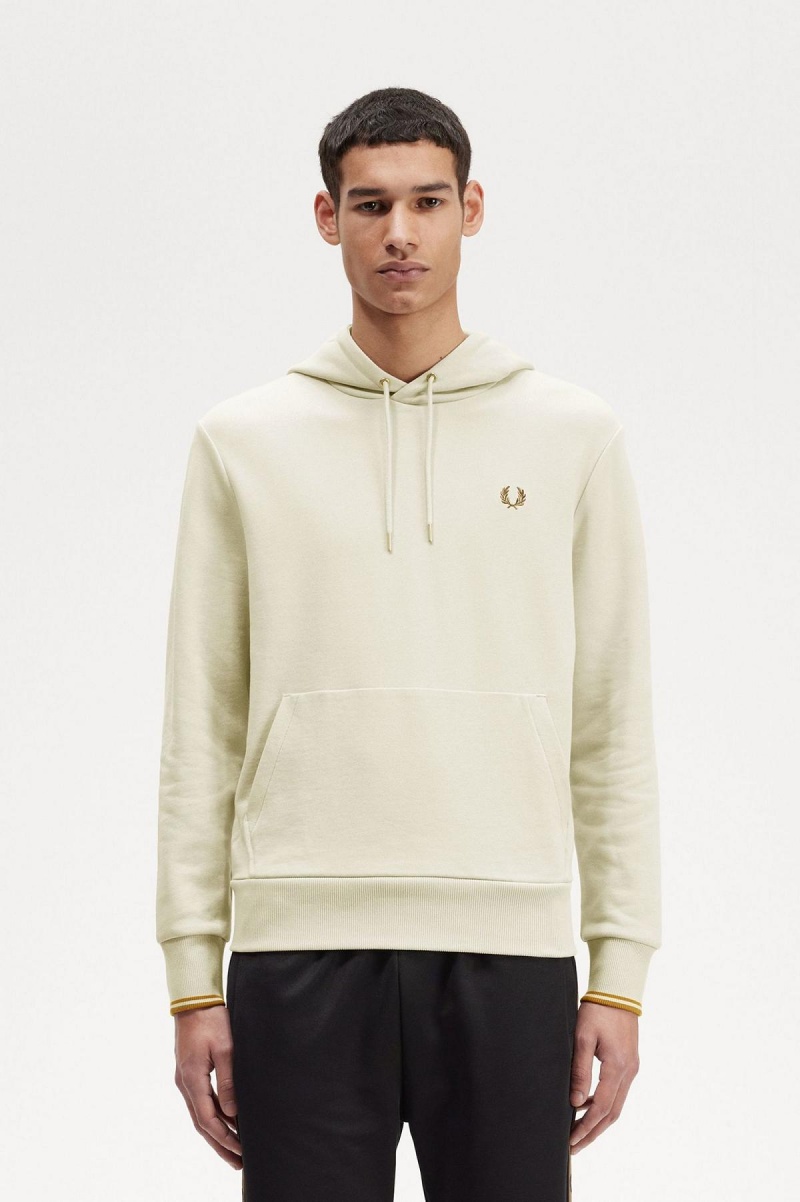 Fred Perry Tipped Mit Kapuze Sweatshirts Herren Oatmeal | LCHSX39649