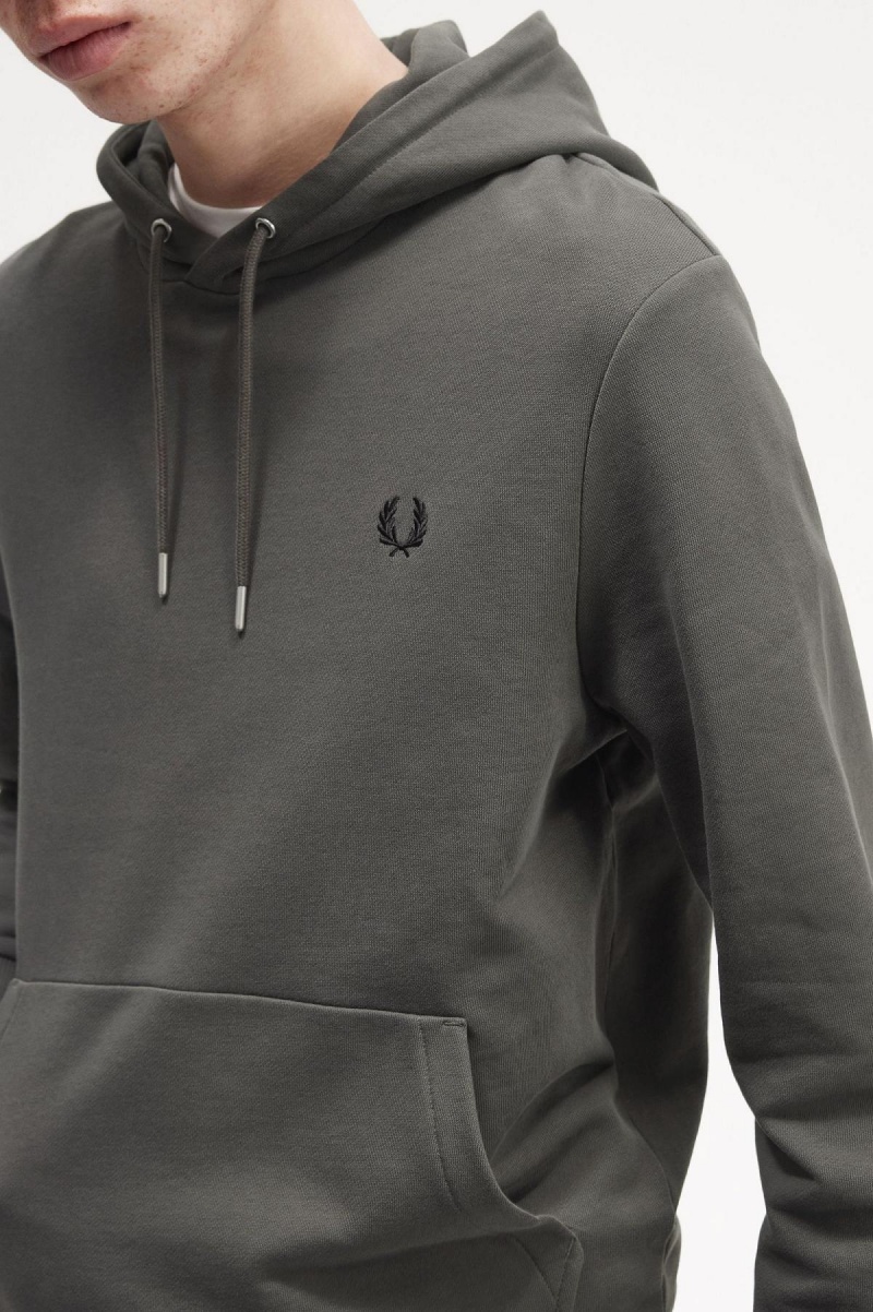 Fred Perry Tipped Mit Kapuze Sweatshirts Herren Grün | ACHDF35169