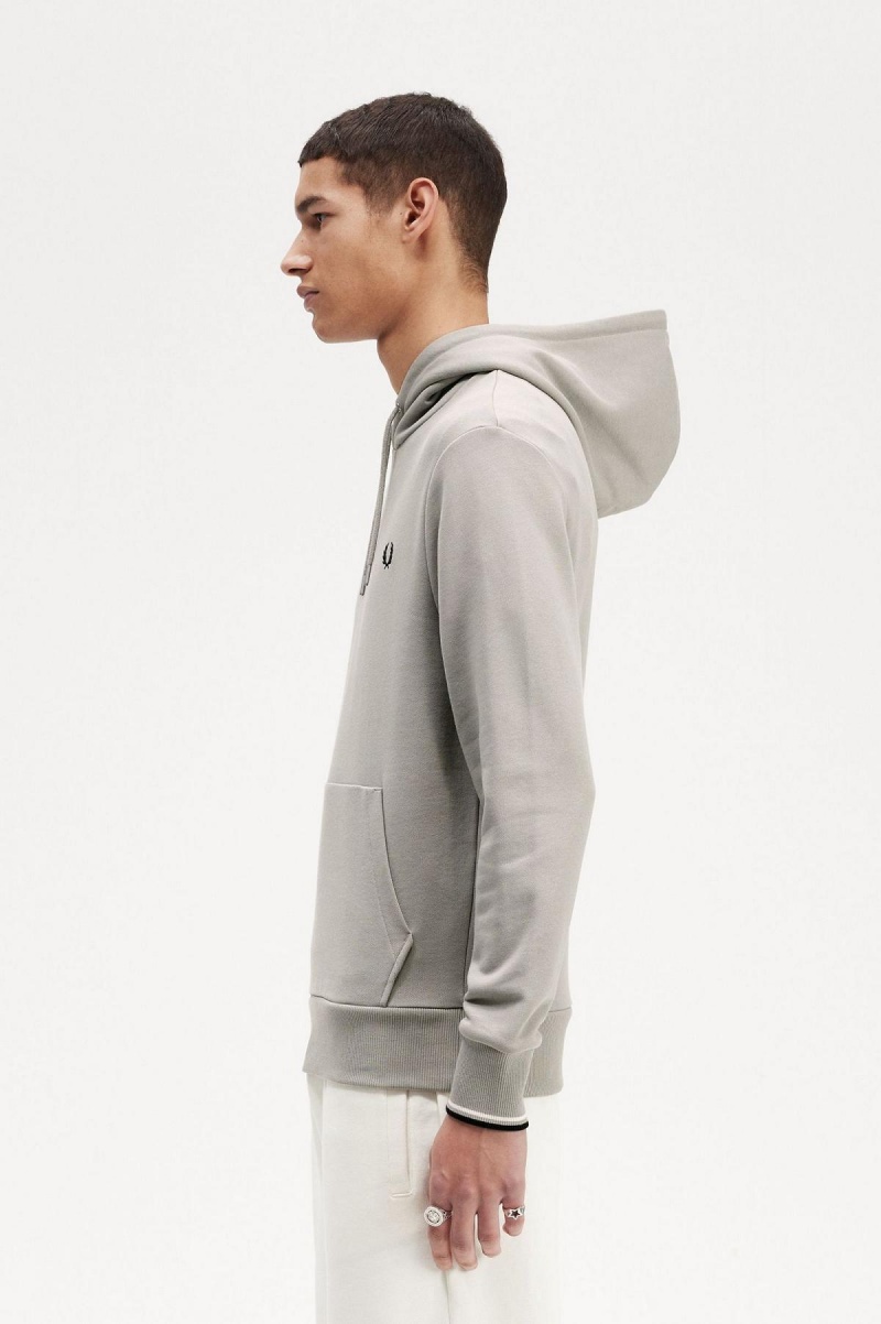 Fred Perry Tipped Mit Kapuze Sweatshirts Herren Limestone | QCHUV24904
