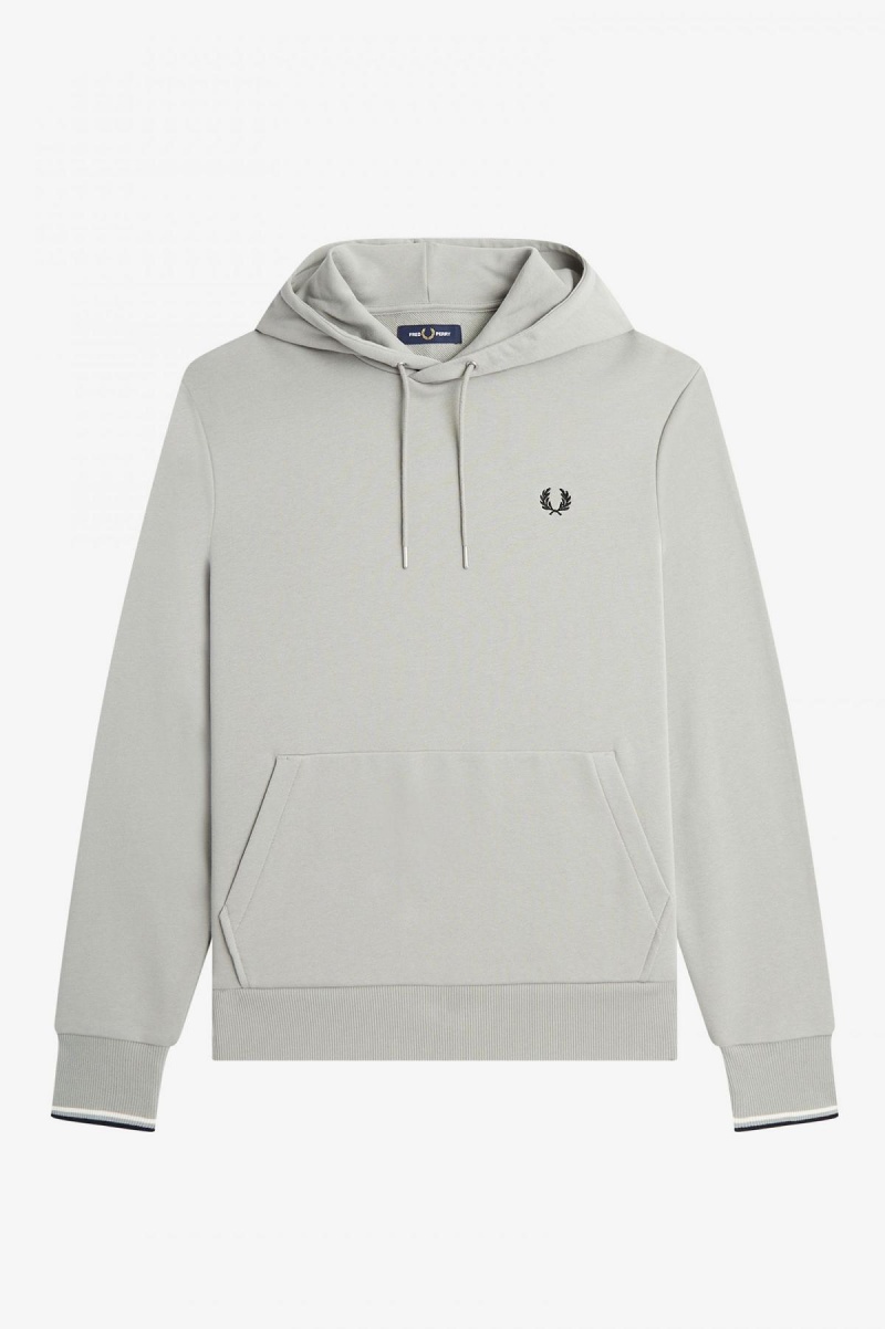 Fred Perry Tipped Mit Kapuze Sweatshirts Herren Limestone | QCHUV24904
