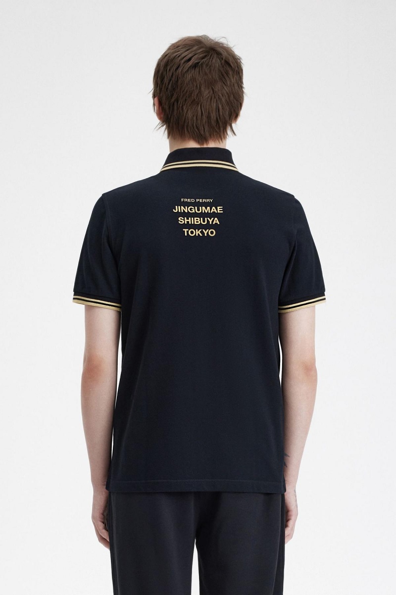 Fred Perry Tokyo M12 Polo Shirts Herren Schwarz | CHCVG68088