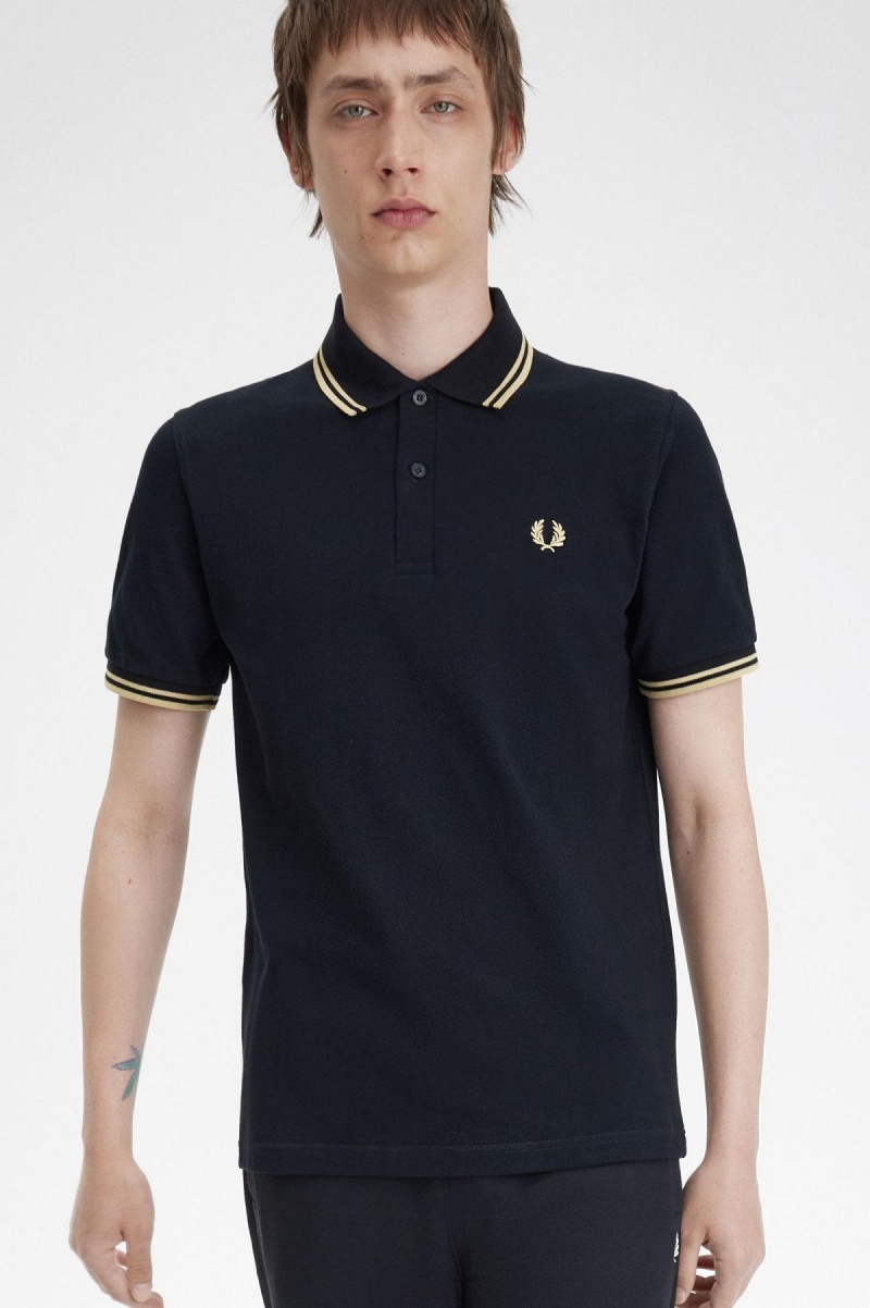Fred Perry Tokyo M12 Polo Shirts Herren Schwarz | CHCVG68088