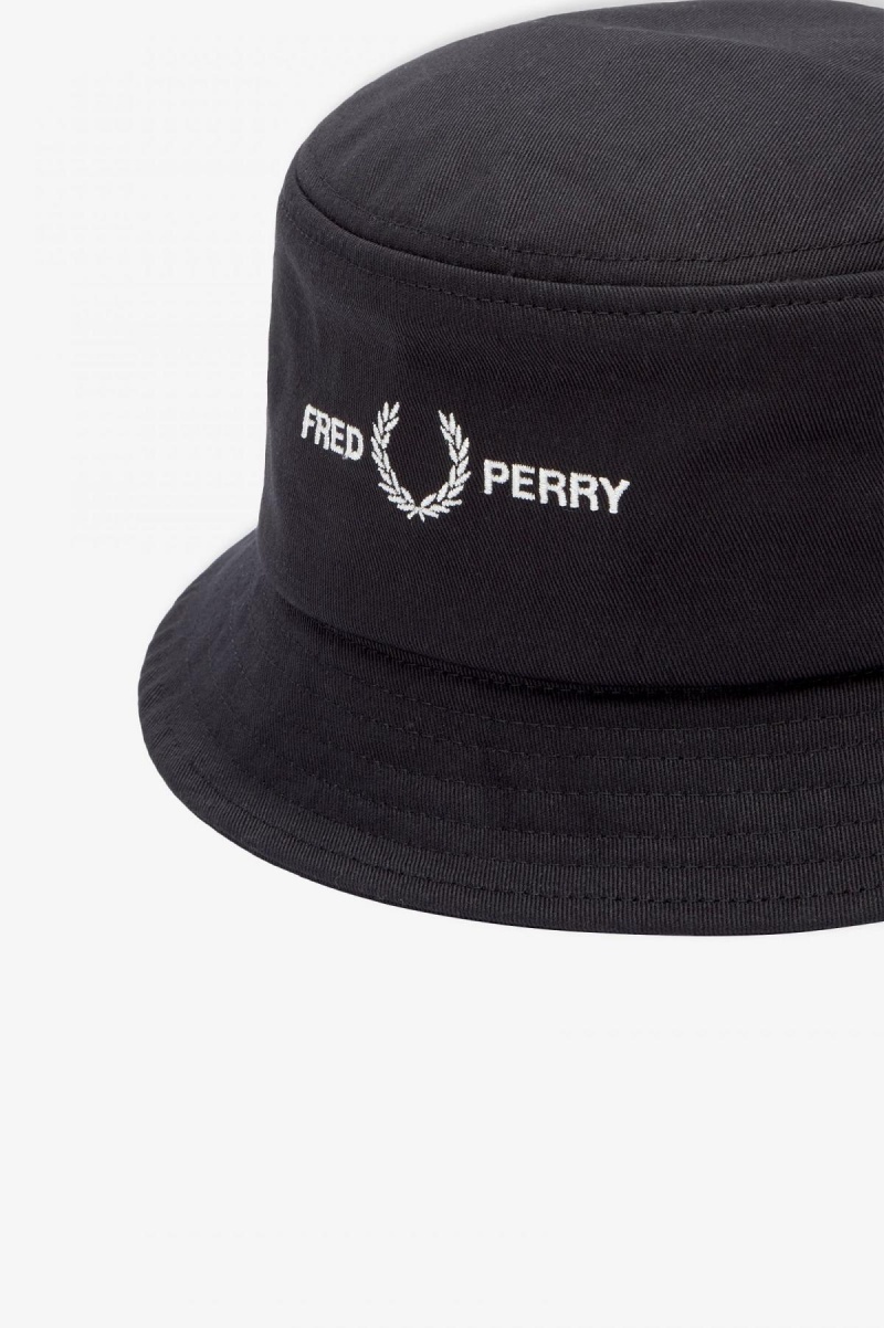 Fred Perry Twill Graphic Branding Bucket Hut Accessories Schwarz | CHDYB33760