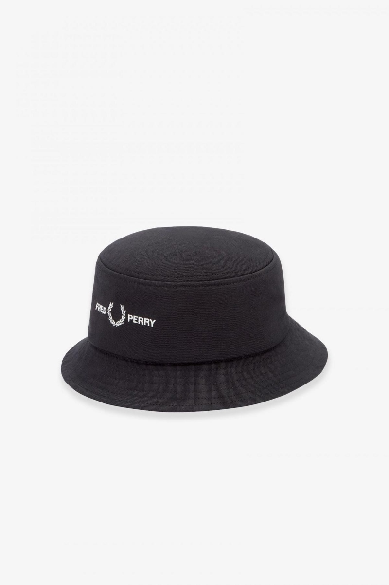 Fred Perry Twill Graphic Branding Bucket Hut Accessories Schwarz | CHDYB33760