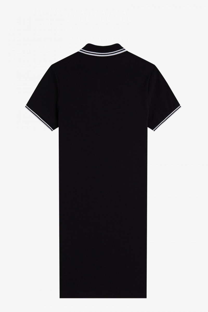 Fred Perry Twin Tipped Fred Perry Kleid Damen Schwarz | QCHWA73326
