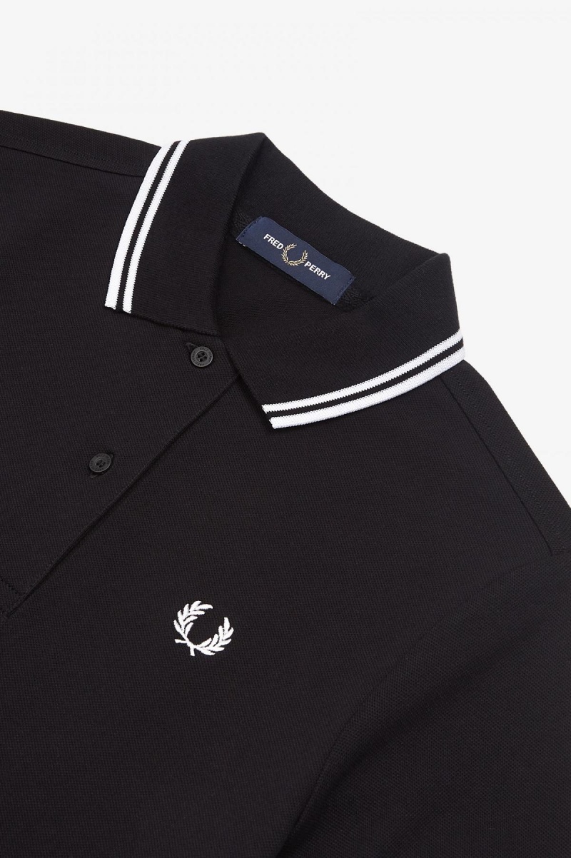 Fred Perry Twin Tipped Fred Perry Kleid Damen Schwarz | QCHWA73326