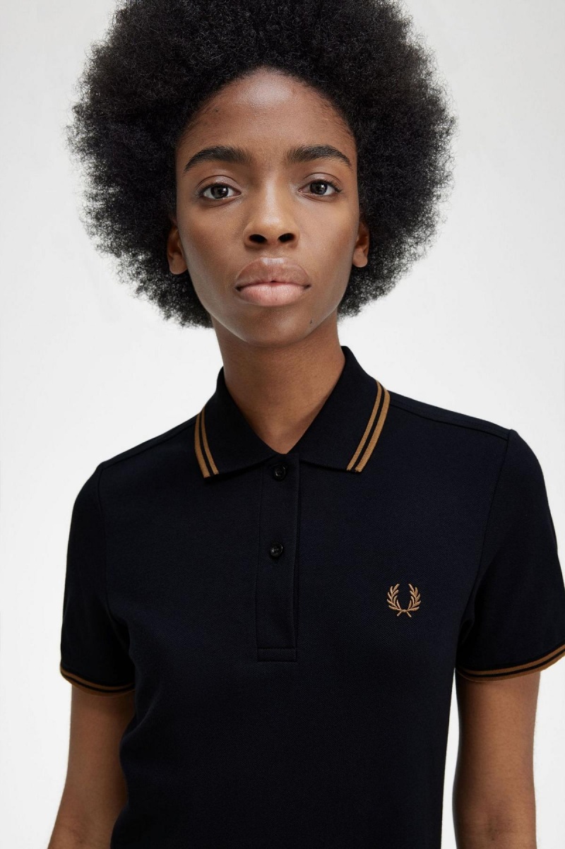 Fred Perry Twin Tipped Fred Perry Shirt Kleid Damen Navy | ACHDF56124