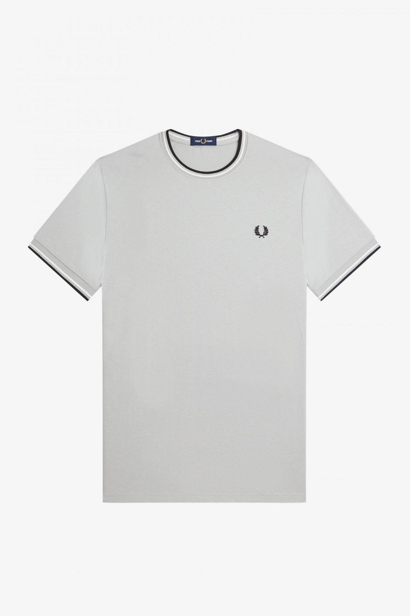 Fred Perry Twin Tipped T-shirts Herren Limestone | UCHND85792