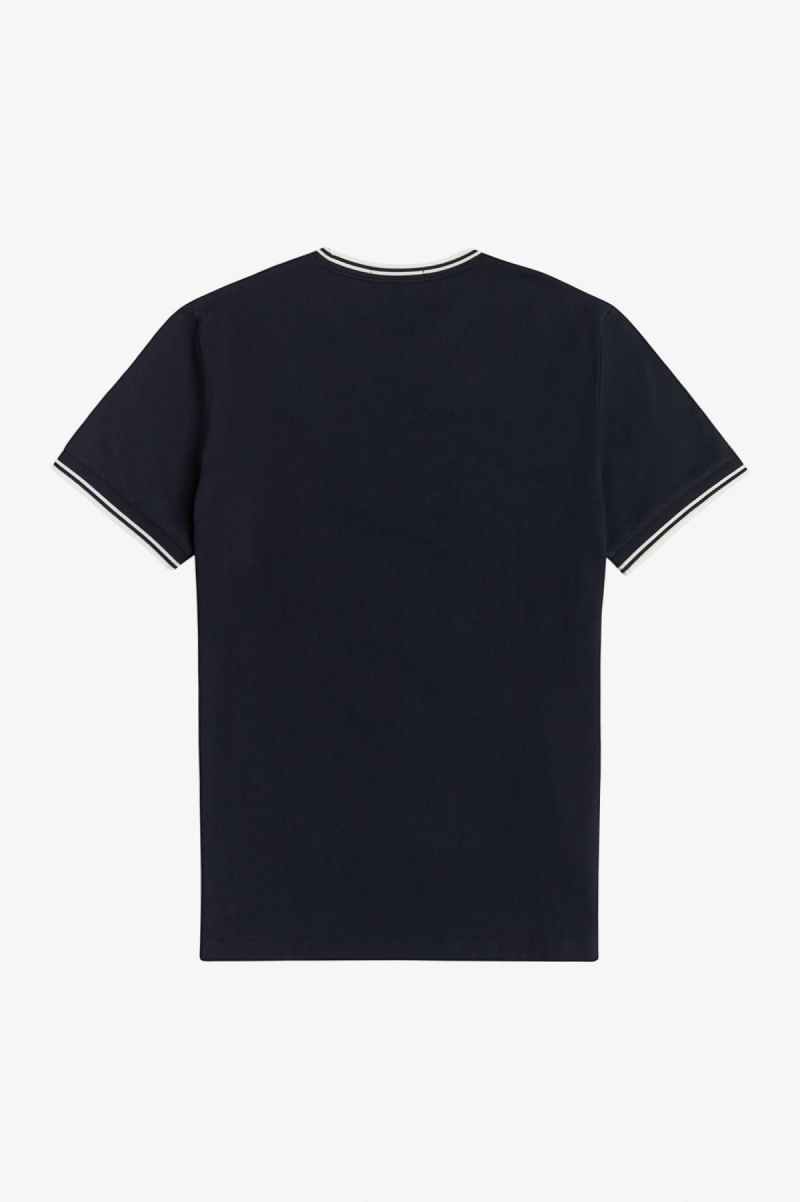 Fred Perry Twin Tipped T-shirts Herren Navy | CHDYB16645