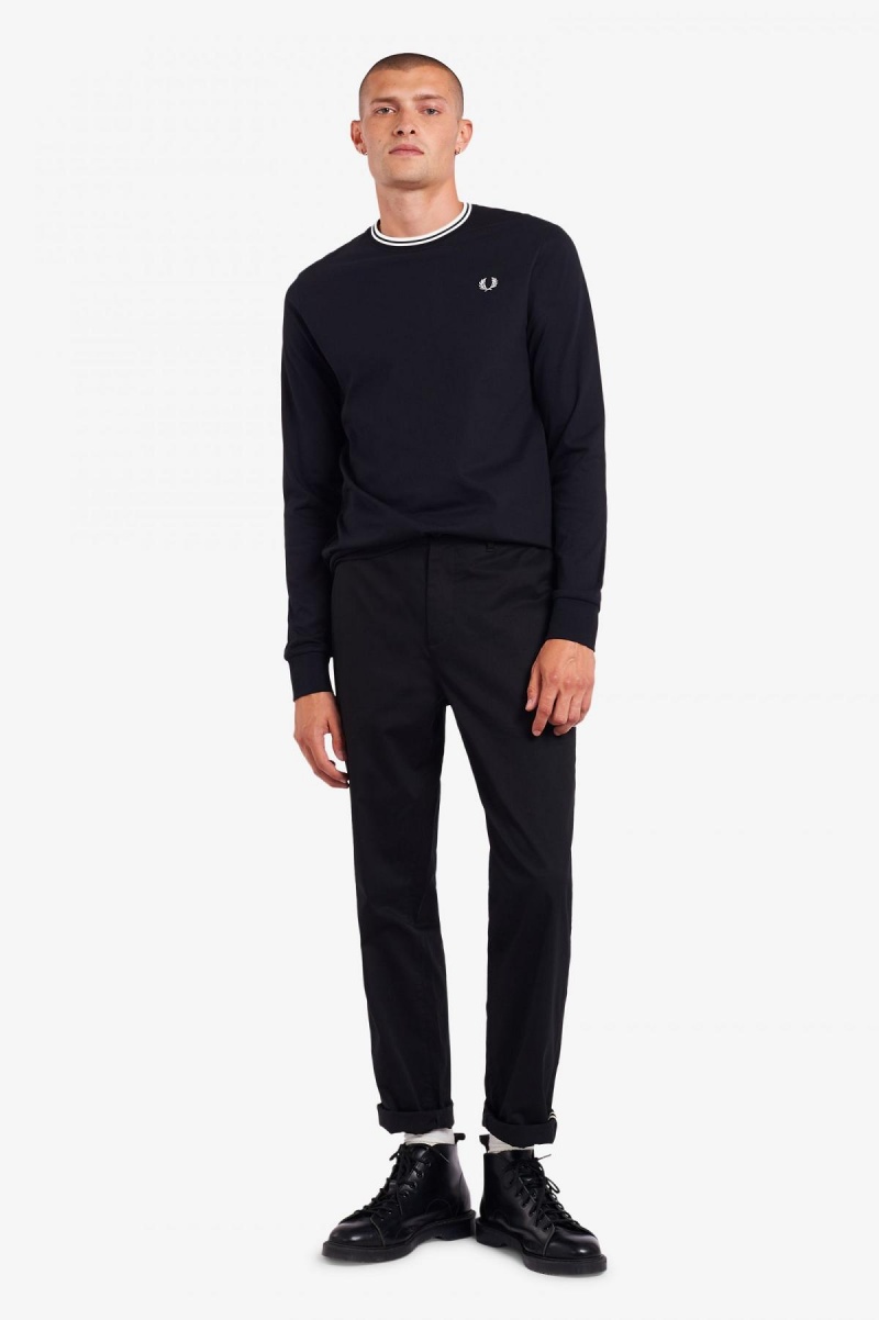 Fred Perry Twin Tipped T-shirts Herren Schwarz | QCHWA25641