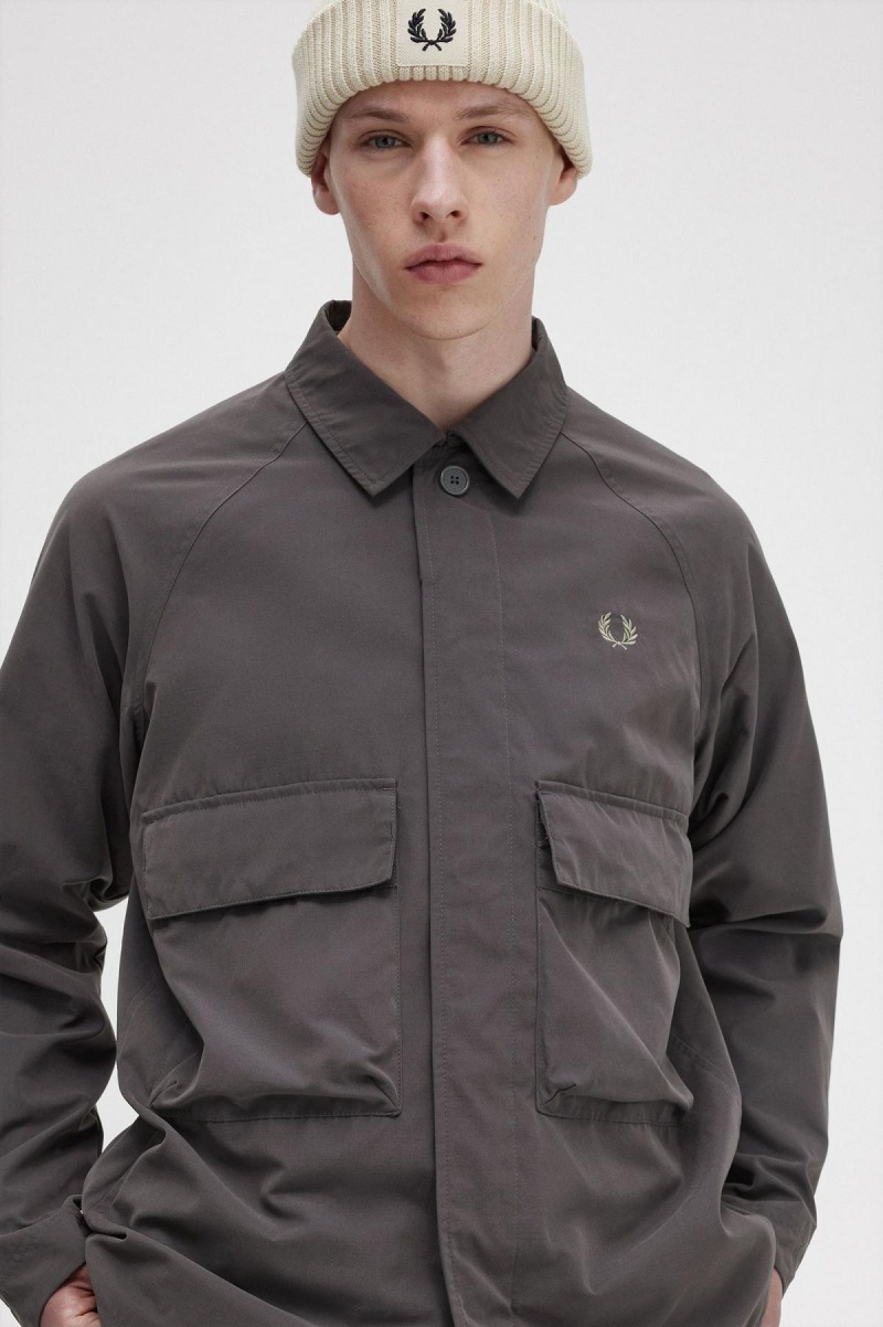 Fred Perry Utility Hemd Herren Gunmetal | CHJVR63575