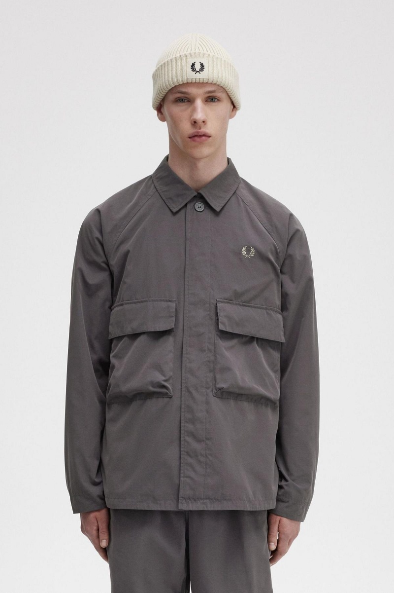 Fred Perry Utility Hemd Herren Gunmetal | CHJVR63575