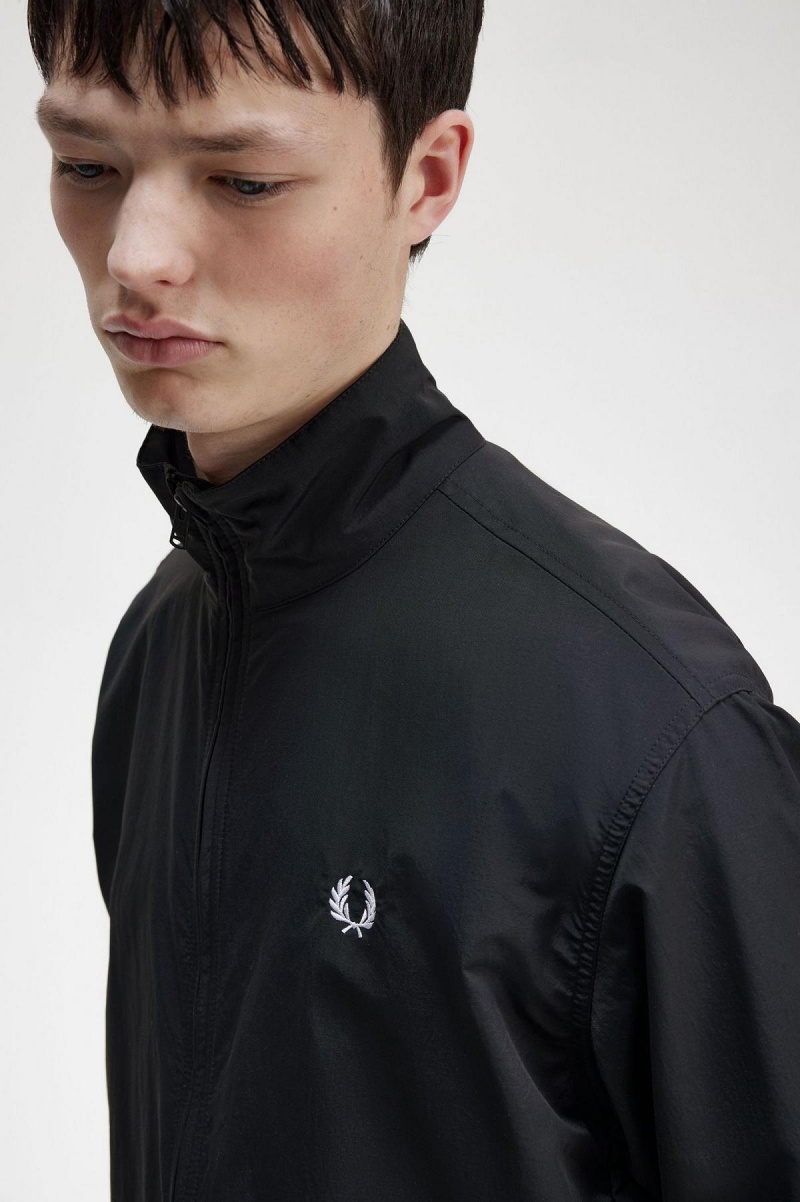 Fred Perry Woven Trainingsjacke Herren Schwarz | YCHGT55911