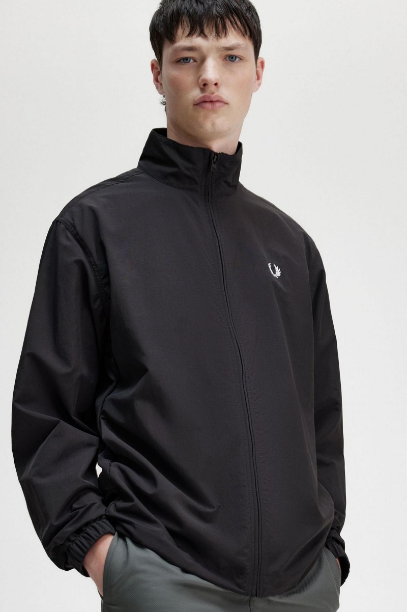 Fred Perry Woven Trainingsjacke Herren Schwarz | YCHGT55911