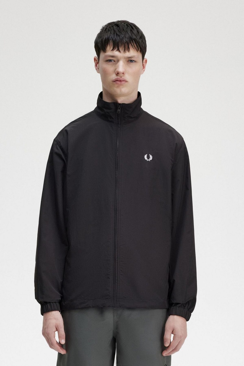 Fred Perry Woven Trainingsjacke Herren Schwarz | YCHGT55911