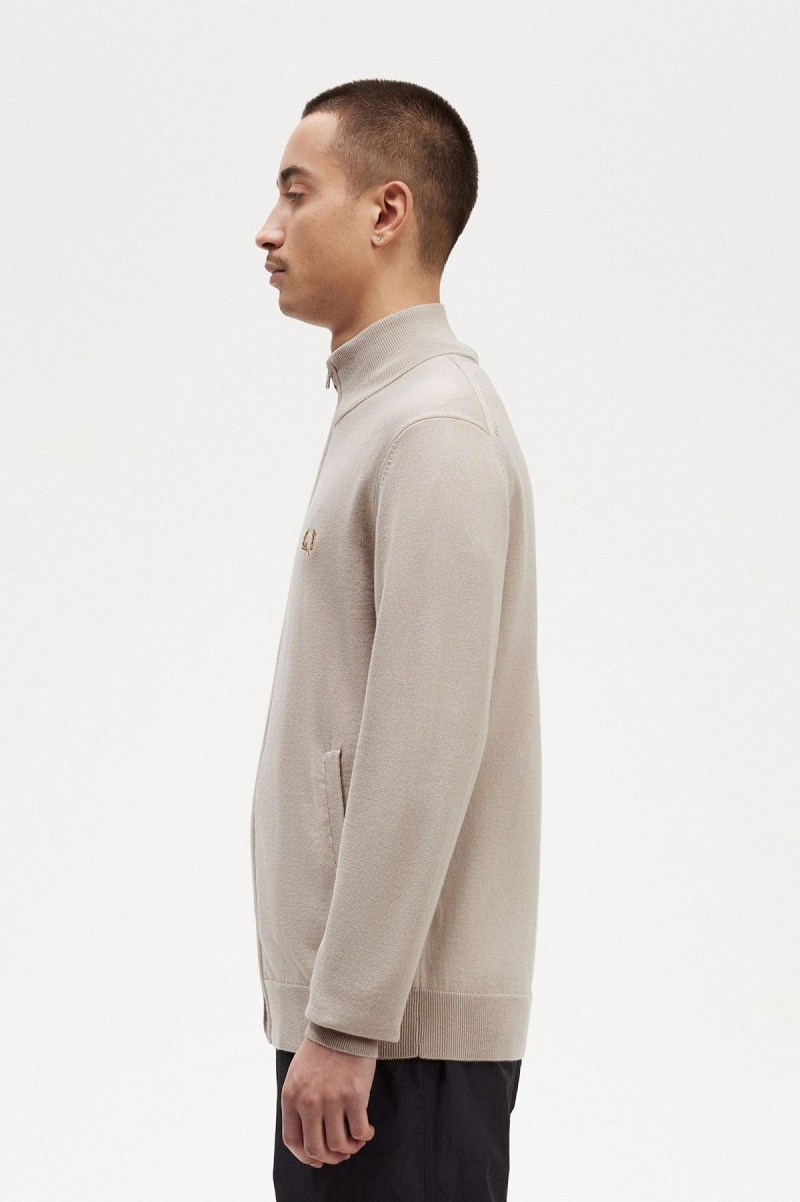 Fred Perry Zip Through Cardigan Strickwaren Herren Dunkel | ZCHMJ72218