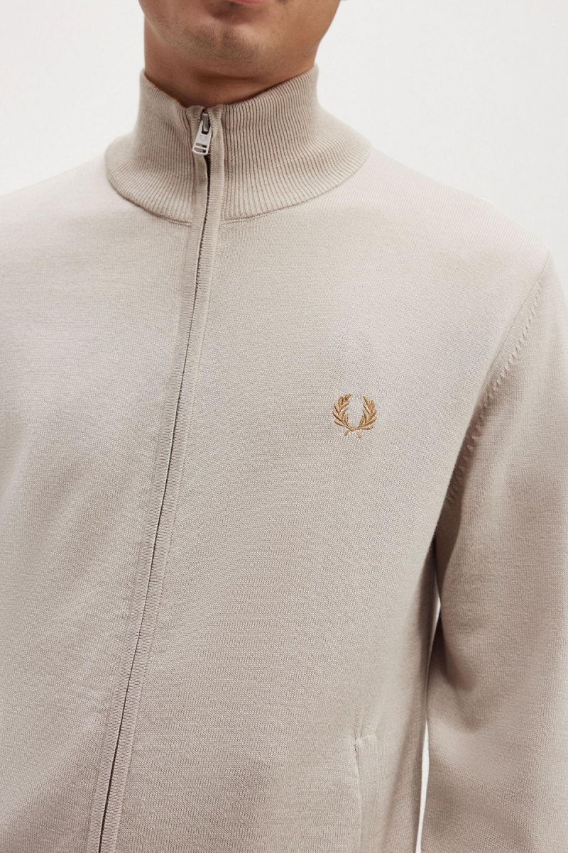 Fred Perry Zip Through Cardigan Strickwaren Herren Dunkel | ZCHMJ72218