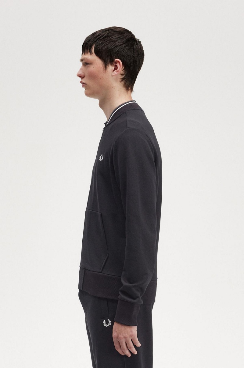 Fred Perry Zip Through Sweatshirts Herren Schwarz | BCHSD58442